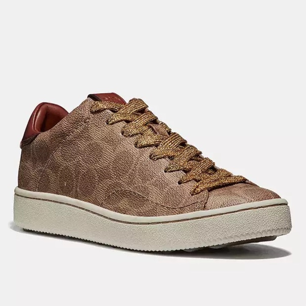 Coach C101 Monogram Sneakers 🤎